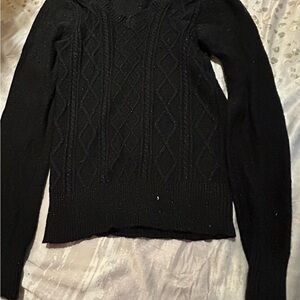 Black Cable Knit Sweater